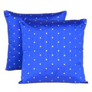 Riara Art Silk Home Decor Cushion Cover Polka Dot Zipper Throw Cushion Case.